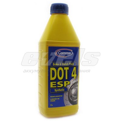 Тормозная жидкость (синтет.) DOT 4 ESP (для систем ESP, ABS) Comma 1 л — основное фото